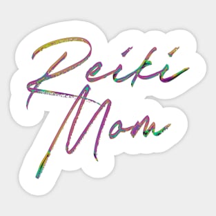 Reiki Mom - Awesome Type Design Gift Sticker